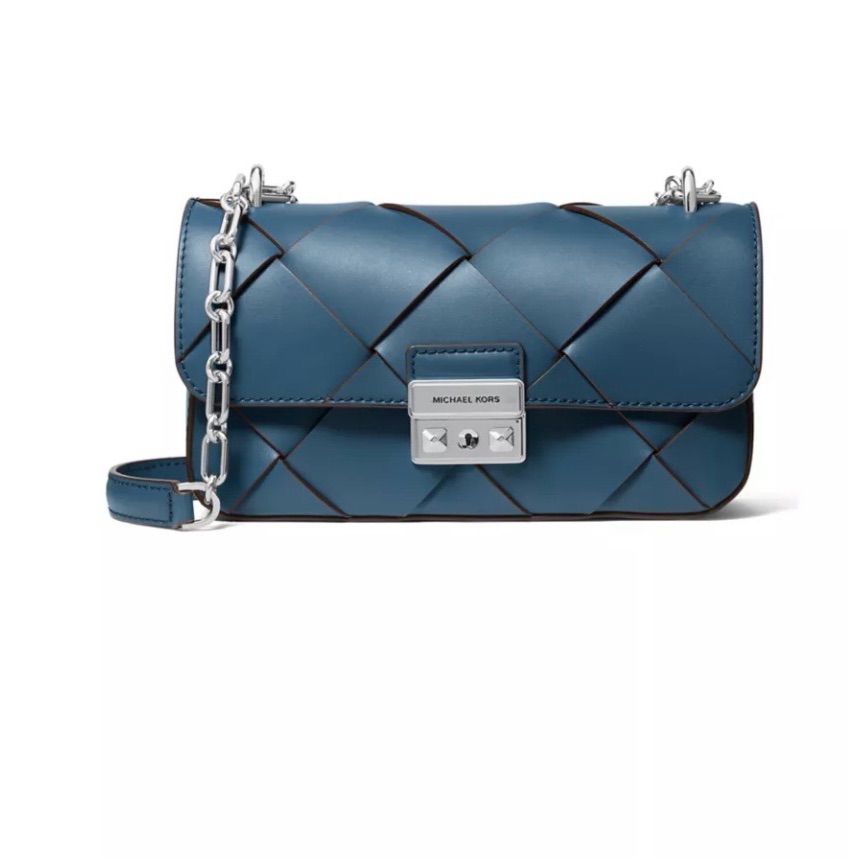 Michael Kors Blue Quilted Crossbody Bag